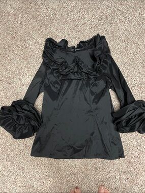Samuel dong ruffle neck and wrist blouse - like new